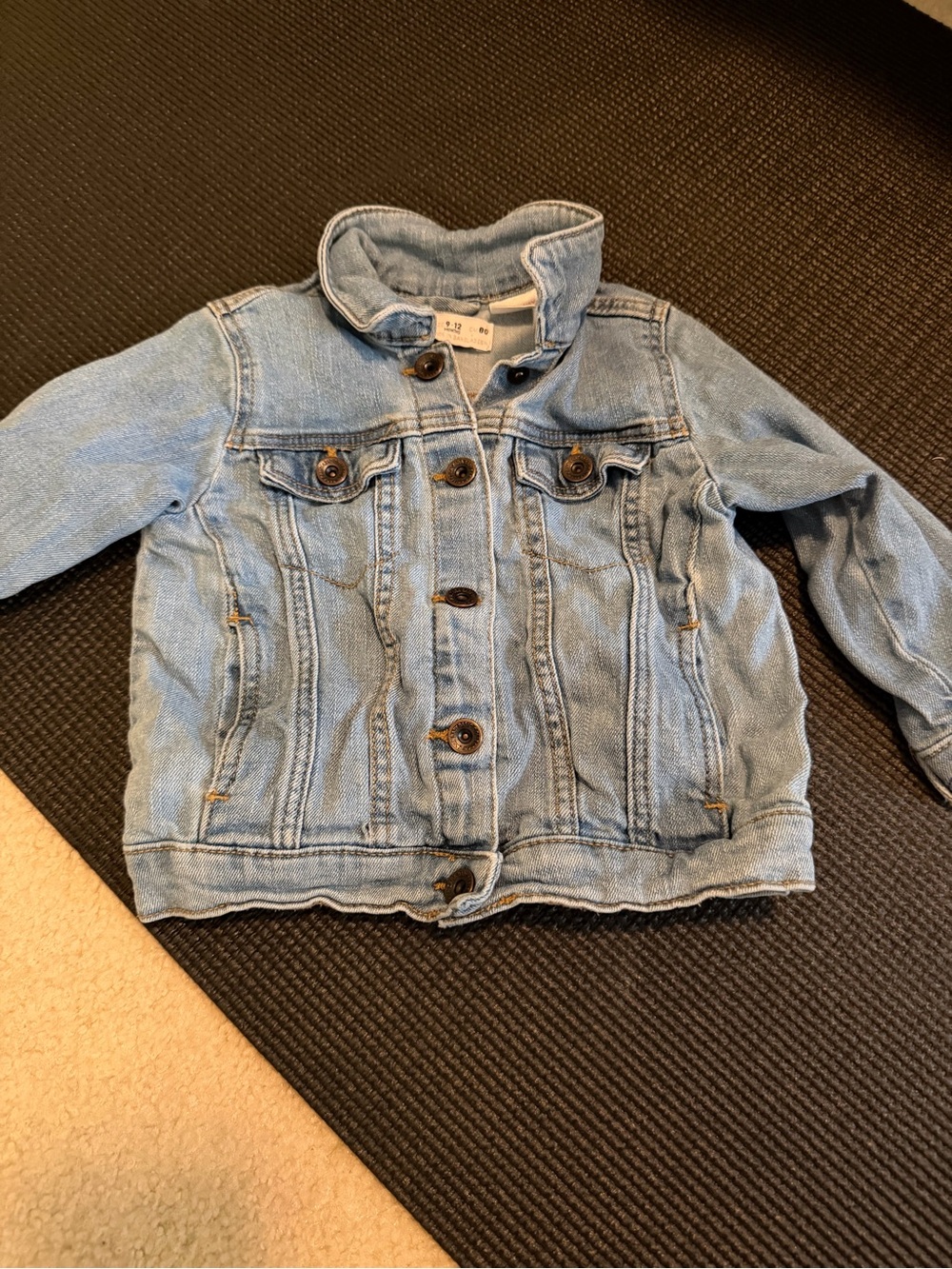 Zara Light Blue Denim Jacket for Kids with Button Front